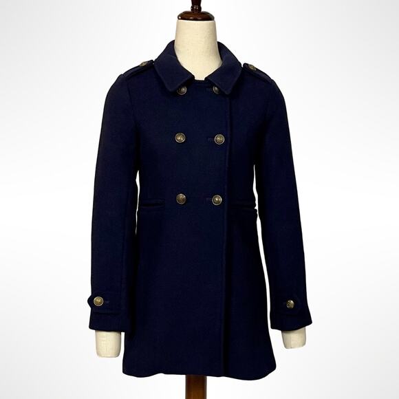 Gap Kids Navy Wool Peacoat XL (Fits Women XS) Gold Buttons Preppy Winter - Picture 3 of 9
